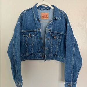 Levi’s Cropped Jean Jacket Women’s Size Large
